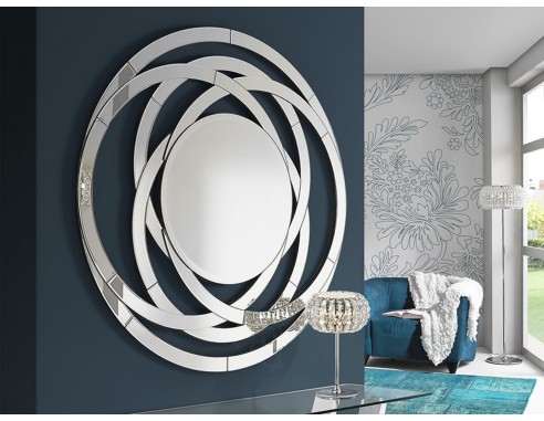 Miroir biseauté rond